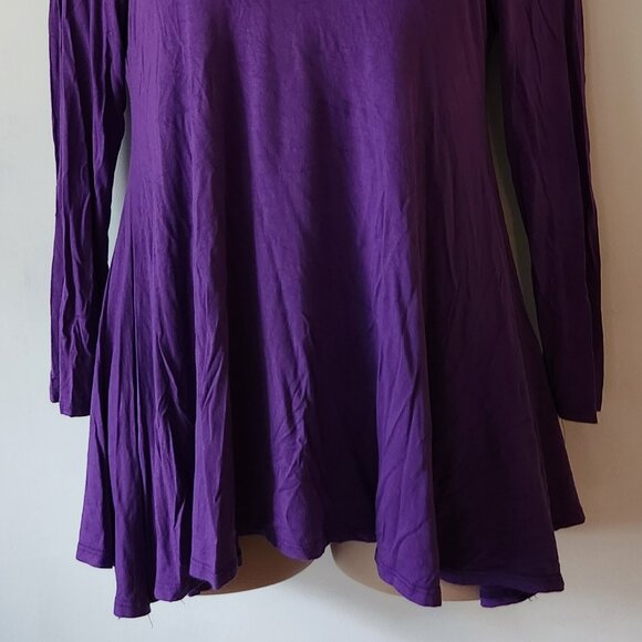 24Seven tunic top sz 1X purple EUC - Picture 2 of 2
